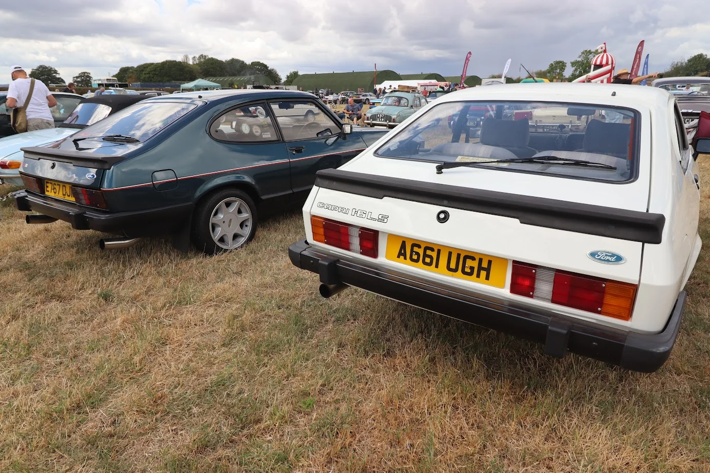 Ford Capris at a classic car show